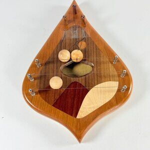 Moon Mountain Woods Door Harp 3 String Cherry Walnut Wood Chime